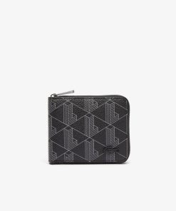 Lacoste Bags-Mens Zipped Monogram Billfold-NH4005LX-lacoste outlet