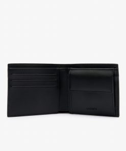 Lacoste Bags-Mens Medium Monogram Leather Billfold-NH4400MR-lacoste store near me 2