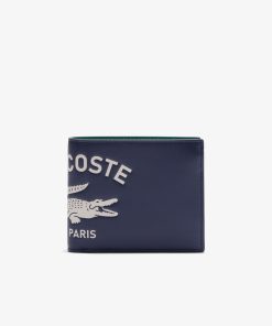 Lacoste Small Leather Goods-Mens Medium FG Leather Billfold-NH4662FW-lacoste usa