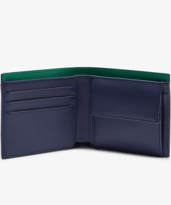 Lacoste Small Leather Goods-Mens Medium FG Leather Billfold-NH4662FW-lacoste usa 2