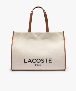 Lacoste Bags-Unisex Large Heritage Canvas Tote-NU4342TD-la coste