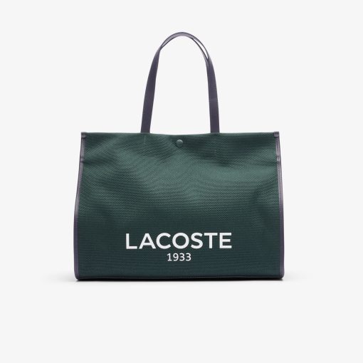 Lacoste Bags-Unisex Large Heritage Canvas Tote-NU4342TD-lacost