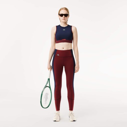 Lacoste Pants & Leggings-Womens Stretch Sport Leggings with Pockets-OF1019-51-lacoste france - Image 2