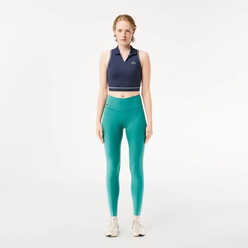 Lacoste Pants & Leggings-Womens Mini Pocket Printed Sport Leggings-OF3123-51-lacoste store