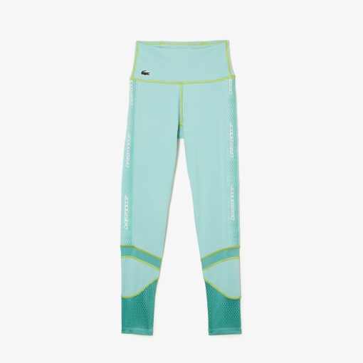 Lacoste Pants & Leggings-Women’s SPORT Logo Stripe Ultra-Dry Leggings-OF4909-51-lacosta