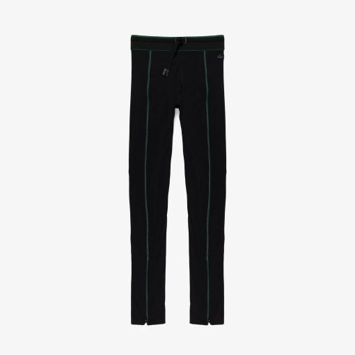 Lacoste Pants & Leggings-Womens Printed Contrast Accent Technical Leggings-OF6983-51-lacoste factory outlet