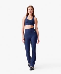 Lacoste Pants & Leggings-Womens Lacoste x Bandier Ribbed Flare Pants-OF8952-51-lacost 2