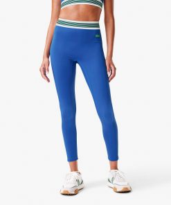 Lacoste Pants & Leggings-Womens Lacoste x Bandier All Motion Striped Leggings-OF8956-51-lacoste near me 2