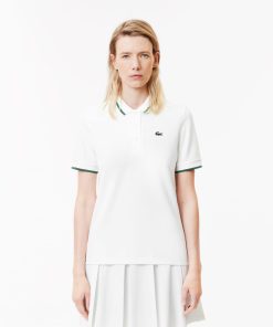 Lacoste Polos-Womens UV Protect Stripe Collar Tennis Polo-PF0965-51-lacoste near me