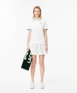 Lacoste Polos-Womens UV Protect Stripe Collar Tennis Polo-PF0965-51-lacoste near me 2