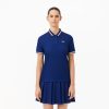 Lacoste Polos-Womens UV Protect Stripe Collar Tennis Polo-PF0965-51-lacost 4