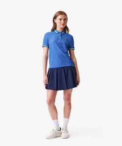 Lacoste Polos-Womens UV Protect Stripe Collar Tennis Polo-PF0965-51-lacost 2