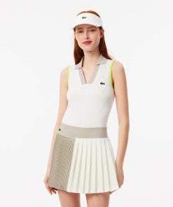 Lacoste Polos-Womens Slim Fit Ultra Dry Sleeveless Tennis Polo-PF7437-51-lacoste us