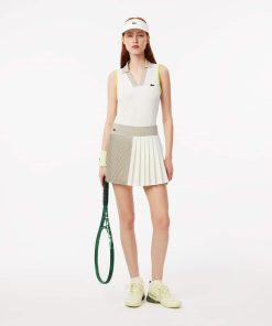 Lacoste Polos-Womens Slim Fit Ultra Dry Sleeveless Tennis Polo-PF7437-51-lacoste us 2