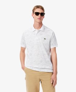 Lacoste Polos-Mens Classic Fit Flower Print L.12.12 Polo-PH3598-51-lacoste us