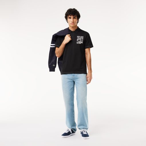 Lacoste Polos-Mens Regular Fit Lacoste Movement Printed Polo-PH7416-51-lacoste near me - Image 2