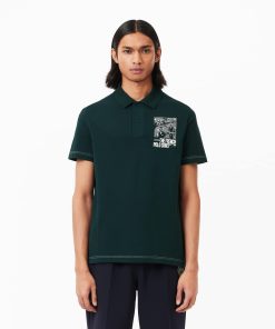 Lacoste Polos-Mens Regular Fit Lacoste Movement Printed Polo-PH7416-51-lacoste us