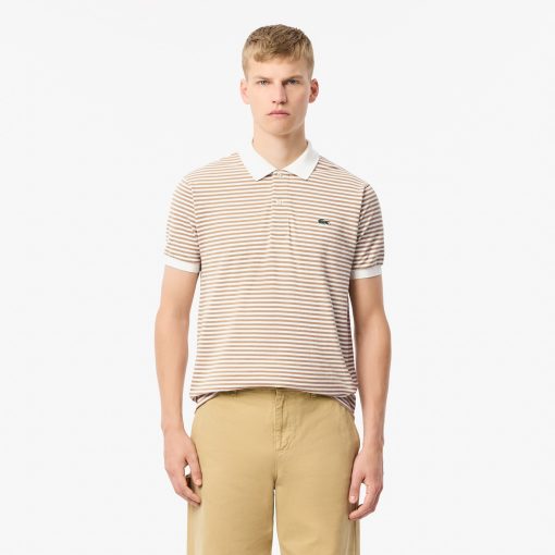 Lacoste Polos-Mens Classic Fit L.12.12 Striped Petit Piqué Polo-PH9753-51-lacosta