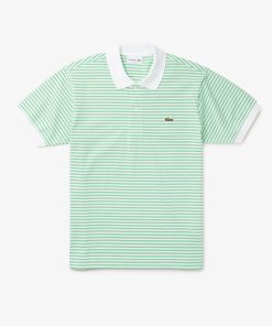 Lacoste Polos-Mens Classic Fit L.12.12 Striped Petit Piqué Polo-PH9753-51-lacost