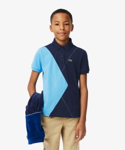 Lacoste Polos-Kids Contrast Argyle Mini Piqué Polo-PJ2475-51-lacost