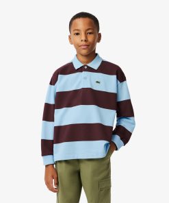 Lacoste Polos-Kids Striped Cotton Polo-PJ2500-51-lacoste usa