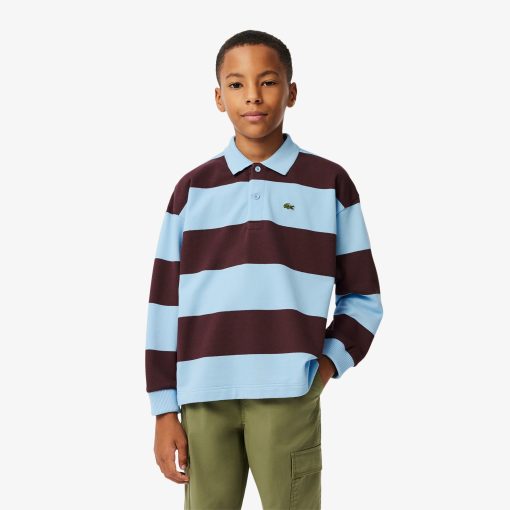 Lacoste Polos-Kids Striped Cotton Polo-PJ2500-51-lacoste usa