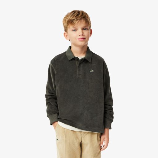 Lacoste Polos-Kids Long Sleeve Velour Polo-PJ2530-51-lacoste sale