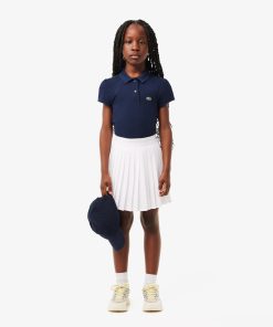 Lacoste Polos-Kids Scalloped Collar Mini Piqué Polo-PJ3594-51-lacoste france 2