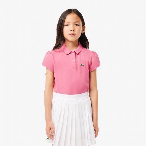 Lacoste Polos-Kids Scalloped Collar Mini Piqué Polo-PJ3594-51-lacoste near me