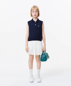 Lacoste Polos-Kids Sleeveless Stretch Mini Piqué Polo-PJ5262-51-lacosta 2