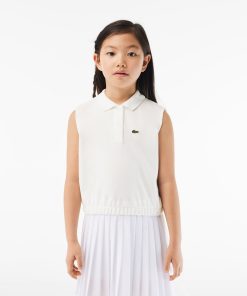 Lacoste Polos-Kids Sleeveless Stretch Mini Piqué Polo-PJ5262-51-lacoste factory outlet