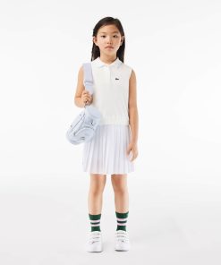 Lacoste Polos-Kids Sleeveless Stretch Mini Piqué Polo-PJ5262-51-lacoste factory outlet 2