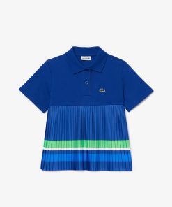 Lacoste Polos-Kids Pleated Hem Petit Piqué Polo-PJ7322-51-la coste