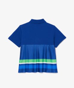 Lacoste Polos-Kids Pleated Hem Petit Piqué Polo-PJ7322-51-la coste 2