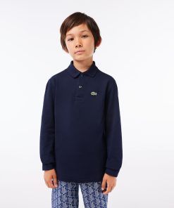 Lacoste Polos-Kids Long Sleeve Petit Piqué Polo-PJ8915-51-lacosta