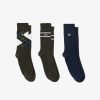 Lacoste Socks-Unisex 3-Pack Cotton Socks Gift Set-RA0131-51-la coste 4