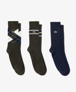 Lacoste Socks-Unisex 3-Pack Cotton Socks Gift Set-RA0131-51-lacoste cardigan