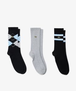 Lacoste Socks-Unisex 3-Pack Cotton Socks Gift Set-RA0131-51-lacoste cardigan