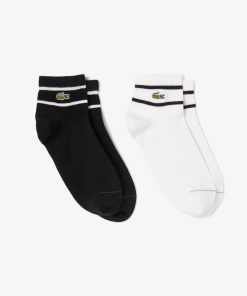 Lacoste Socks-Unisex 2-Pack Striped Socks-RA2932-51-la coste