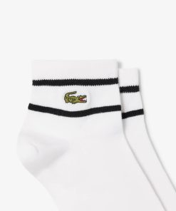 Lacoste Socks-Unisex 2-Pack Striped Socks-RA2932-51-lacoste us 2