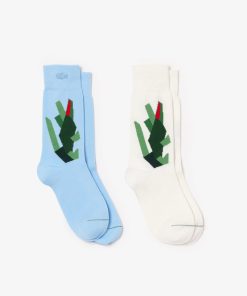 Lacoste Socks-Unisex 2-Pack Crocodile Socks-RA3148-51-lacoste france