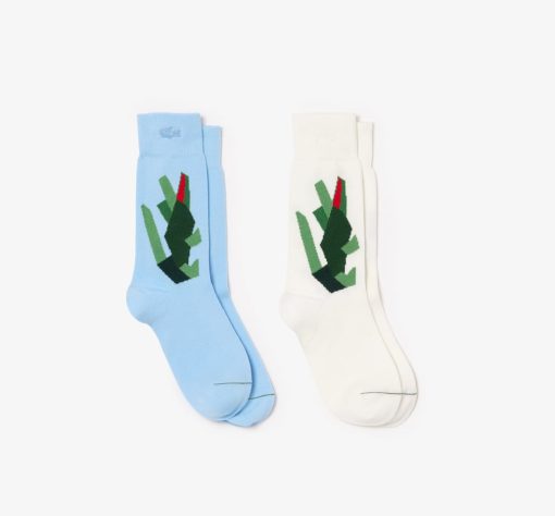 Lacoste Socks-Unisex 2-Pack Crocodile Socks-RA3148-51-lacoste usa