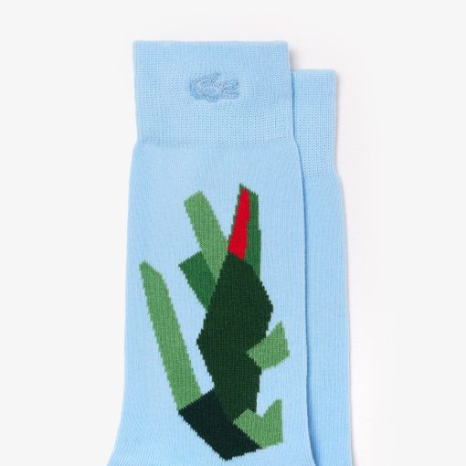 Lacoste Socks-Unisex 2-Pack Crocodile Socks-RA3148-51-lacoste usa - Image 2