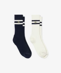 Lacoste Socks-Unisex Ribbed Cotton Socks-RA6842-51-lacoste store