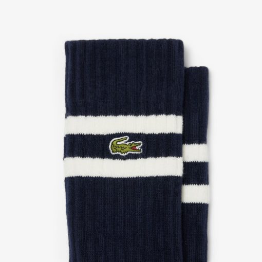 Lacoste Socks-Unisex Ribbed Cotton Socks-RA6842-51-locoste - Image 2