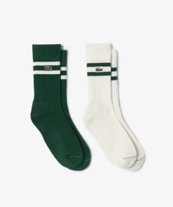 Lacoste Socks-Unisex Ribbed Cotton Socks-RA6842-51-lacosta