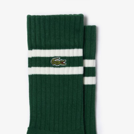 Lacoste Socks-Unisex Ribbed Cotton Socks-RA6842-51-lacoste cardigan - Image 2