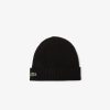 Lacoste Caps & Hats-Unisex Rib Knit Brushed Wool Beanie-RB0001-51-locoste 4