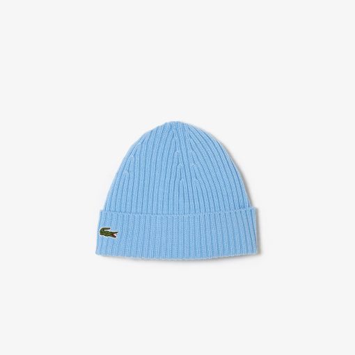 Lacoste Caps & Hats-Unisex Rib Knit Brushed Wool Beanie-RB0001-51-lacost