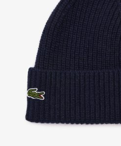 Lacoste Hats-Womens Ribbed Cashmere Beanie-RB0805-51-lacoste sale 2